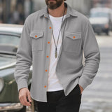 Retro Corduroy Polo Shirt