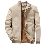 Men’s Aviator Fleece-Lined Jacket with Zipper Closure