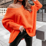 V-Neck Batwing Knit Sweater