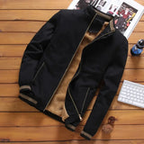 Men’s Aviator Fleece-Lined Jacket with Zipper Closure