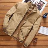 Men’s Aviator Fleece-Lined Jacket with Zipper Closure