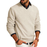 Slim Fit V-Neck Wool Blend Knit Sweater