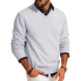 Slim Fit V-Neck Wool Blend Knit Sweater
