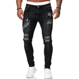Ripped Skinny Stretch Denim Jeans
