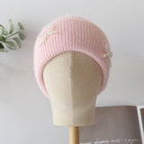 Pearl Bow Knit Beanie