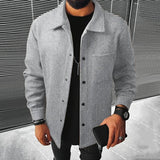Brushed Wool Blend Button Jacket