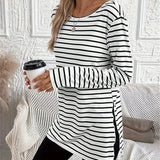 Striped Crew Neck Long Sleeve