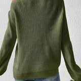 Off Shoulder Loose Knit Pullover