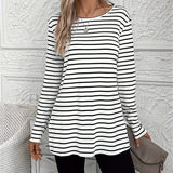 Striped Crew Neck Long Sleeve