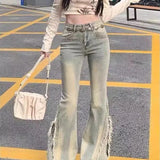 Raw Edge Vintage Flared Jeans