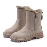 Plush Suede Platform Snow Boots