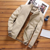 Men’s Aviator Fleece-Lined Jacket with Zipper Closure