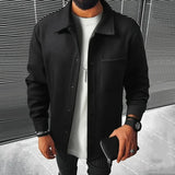 Brushed Wool Blend Button Jacket