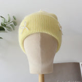 Pearl Bow Knit Beanie