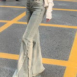Raw Edge Vintage Flared Jeans