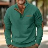 Corduroy Stand Collar Knit Sweater