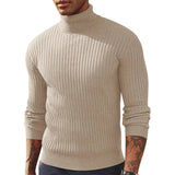 Slim Fit Turtleneck Knit Sweater