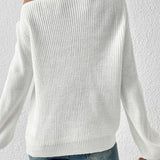 Off Shoulder Loose Knit Pullover