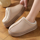 Plush Platform Winter Home Slippers