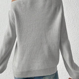 Off Shoulder Loose Knit Pullover