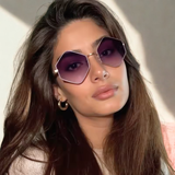 Hexagon Metal Frame Sunglasses