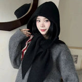 Knit Balaclava Hooded Scarf