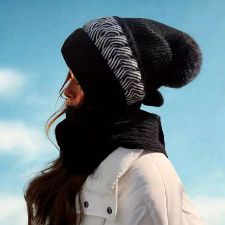 Knit Winter Hat & Scarf Set