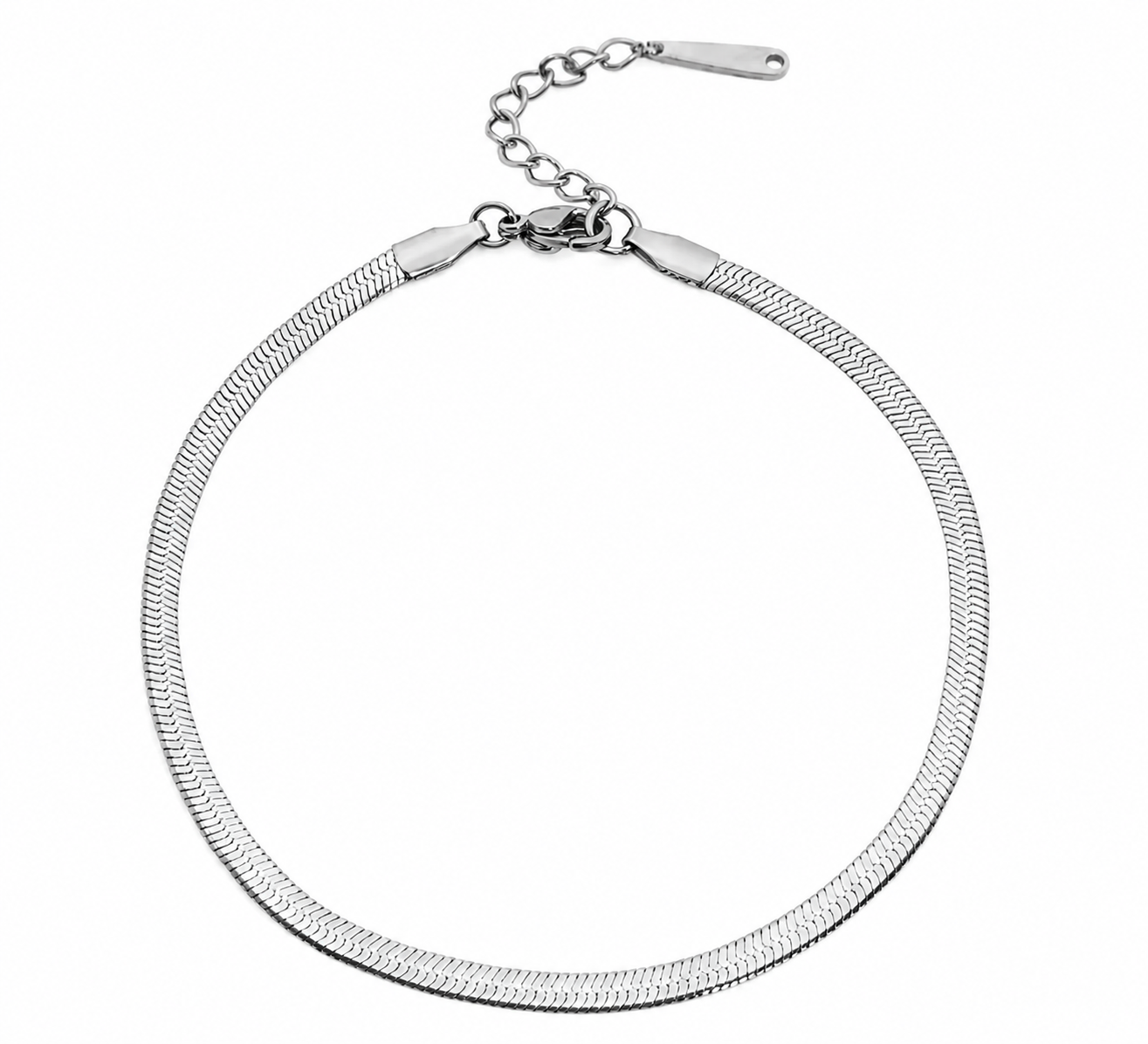 'RIDGE' Stainless Steel Snake Chain Anklet