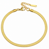 'RIDGE' Stainless Steel Snake Chain Anklet