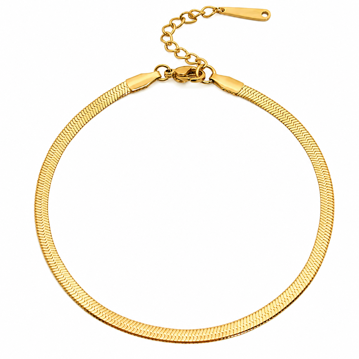 'RIDGE' Stainless Steel Snake Chain Anklet