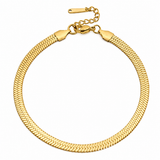 'RIDGE' Stainless Steel Snake Chain Anklet