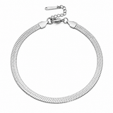 'RIDGE' Stainless Steel Snake Chain Anklet