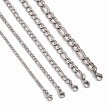 'Urban Forge Figaro Chain Necklace – Stainless Steel Classic Men's Necklace'