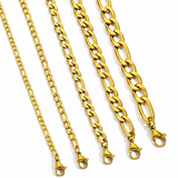 'Urban Forge Figaro Chain Necklace – Stainless Steel Classic Men's Necklace'