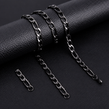 'Urban Forge Figaro Chain Necklace – Stainless Steel Classic Men's Necklace'