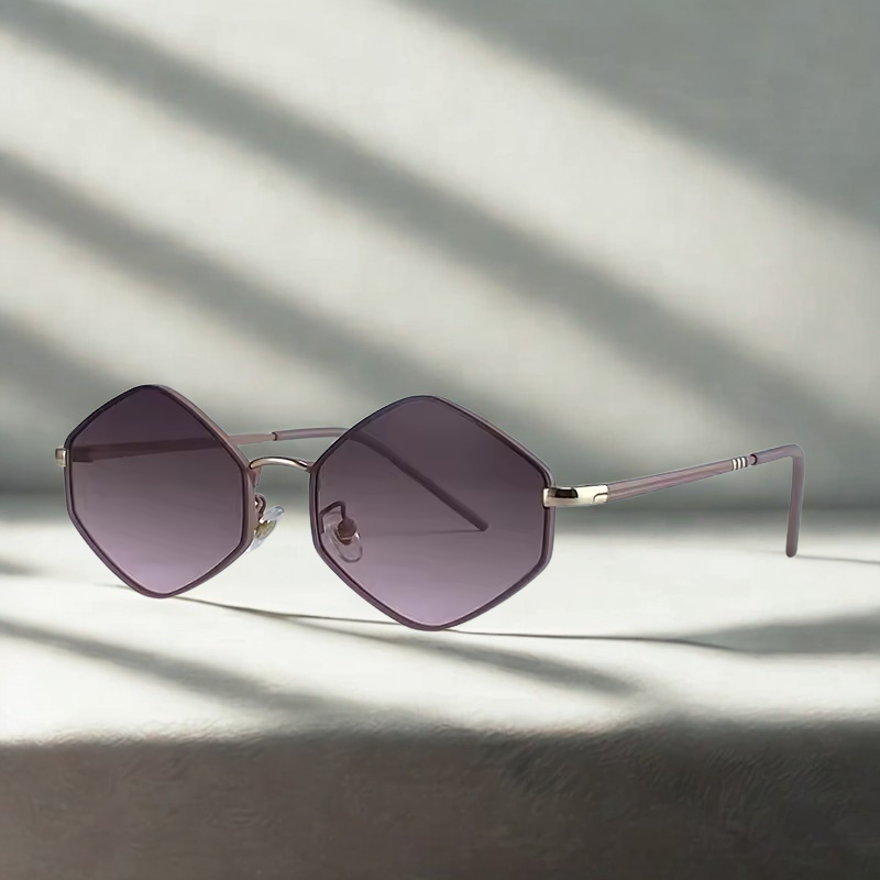 Hexagon Metal Frame Sunglasses