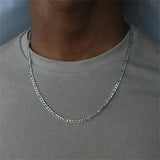 'Urban Forge Figaro Chain Necklace – Stainless Steel Classic Men's Necklace'