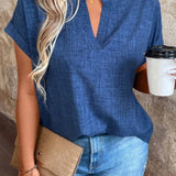 'AERIA' Relaxed V-Neck Blouse