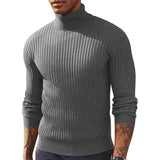 Slim Fit Turtleneck Knit Sweater