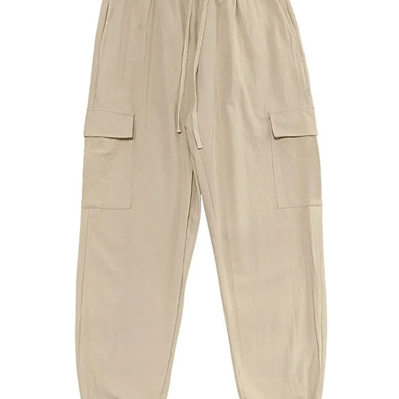 ‘Nomad’ Linen Cargo Joggers