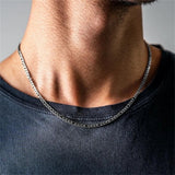 'Urban Forge Figaro Chain Necklace – Stainless Steel Classic Men's Necklace'