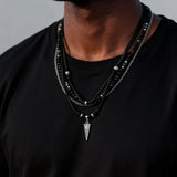 'RIDGE' Layered Stainless Steel Pendant Necklace