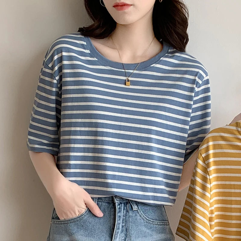 'LUNEA' Relaxed Striped Tee