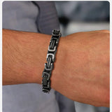 'RIDGE' Byzantine Stainless Steel Bracelet