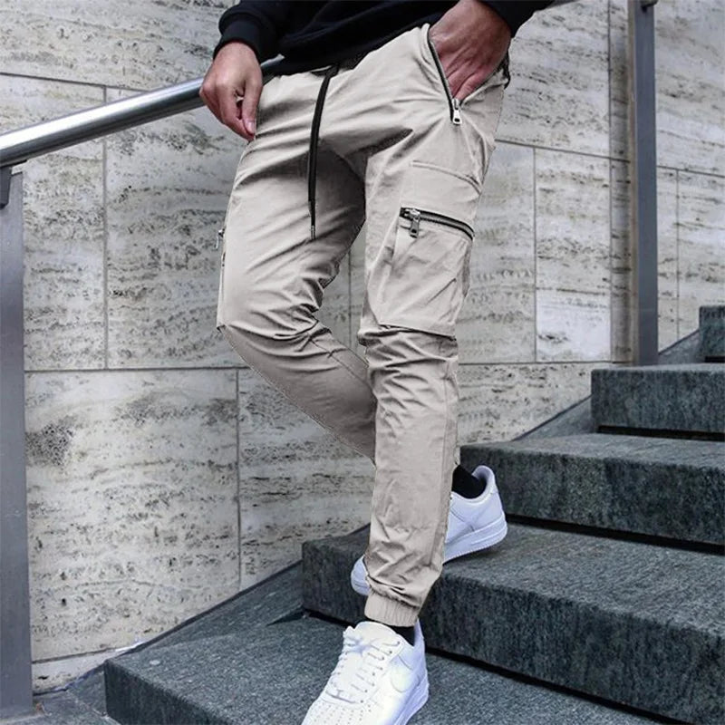 Slim Fit Drawstring Cargo Pants