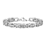 'RIDGE' Byzantine Stainless Steel Bracelet