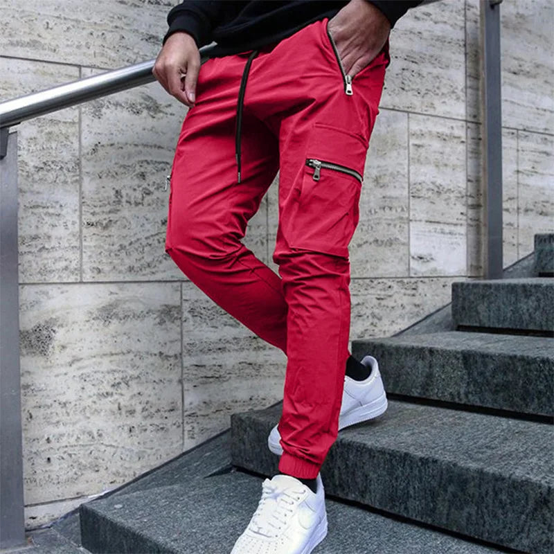 Slim Fit Drawstring Cargo Pants
