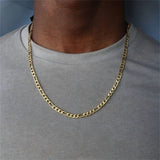 'Urban Forge Figaro Chain Necklace – Stainless Steel Classic Men's Necklace'