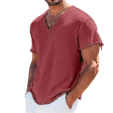 ‘Coastal Linen V-Neck Tee’