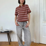 'AERIA' Relaxed Striped Knit Polo
